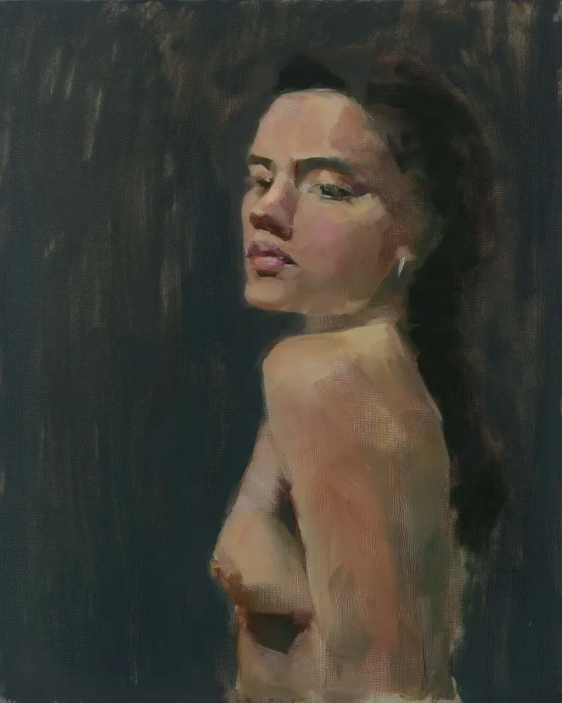 Chelsea Classical Model II, oil painting by Christy Young