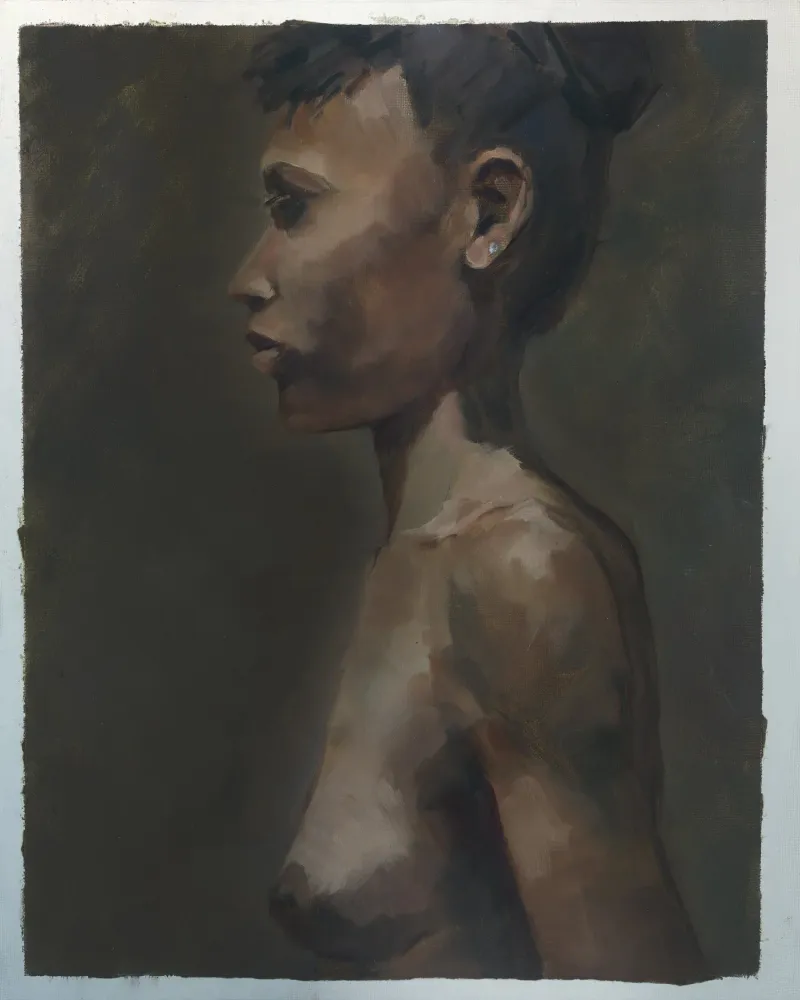 Chelsea Classical Model, oil painting by Christy Young