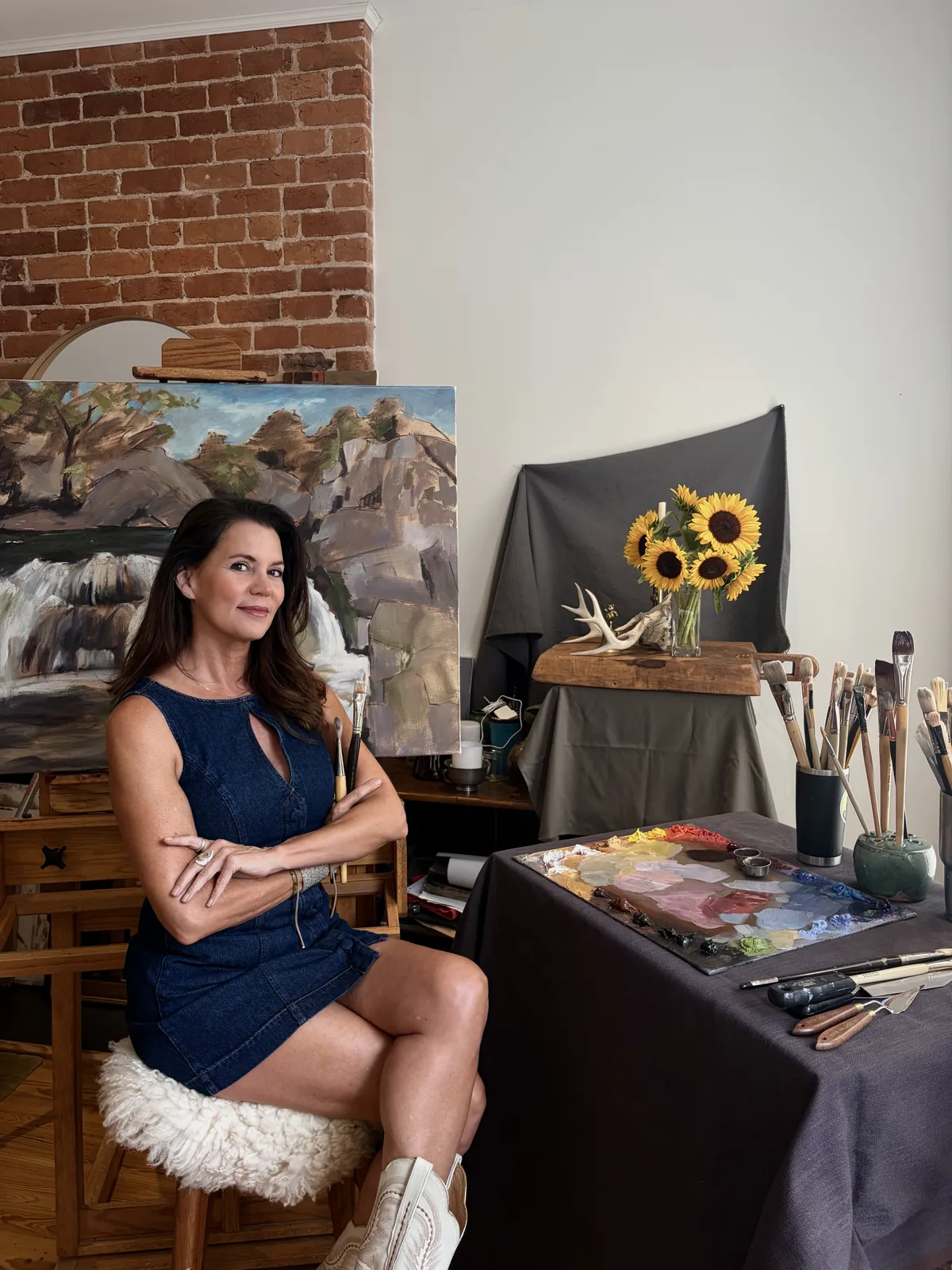Christy Young in her studio